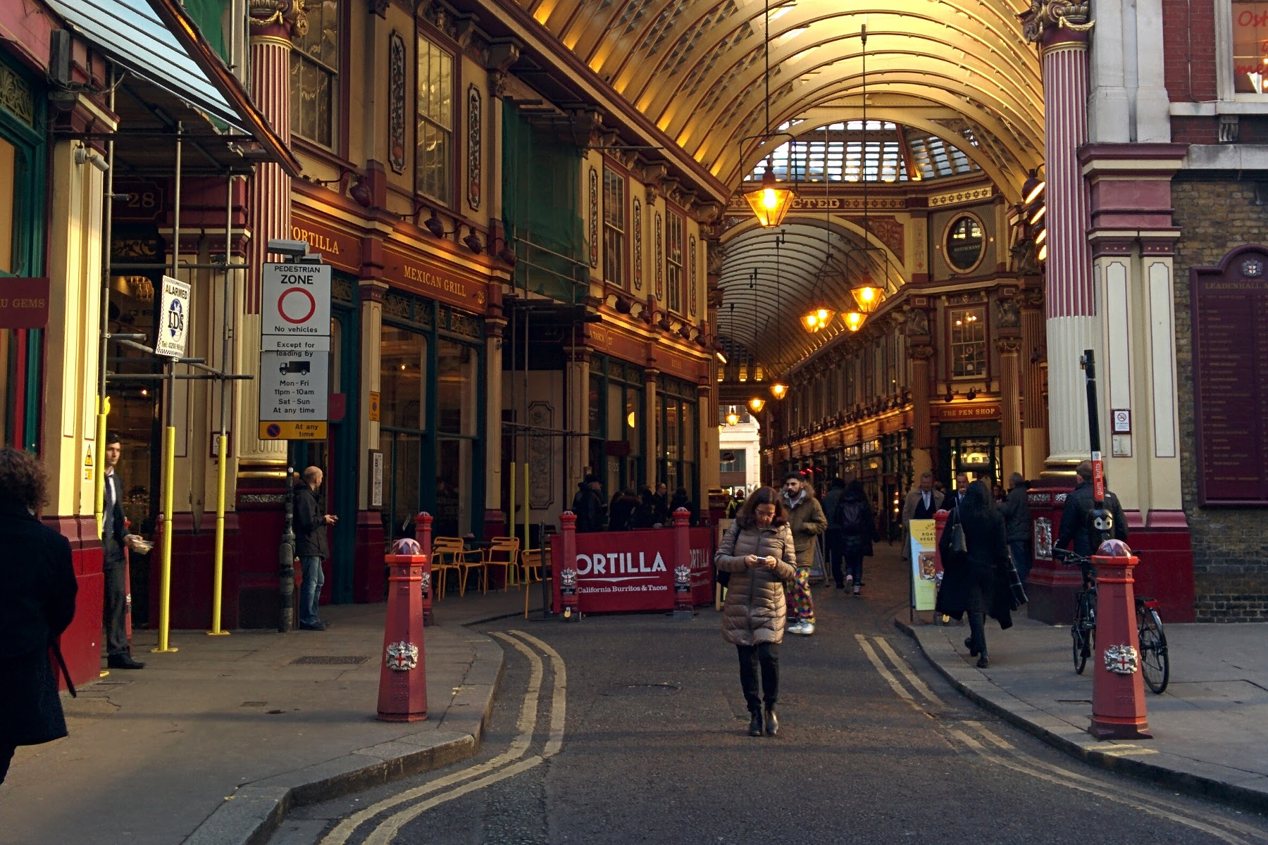 Lady walking in London
